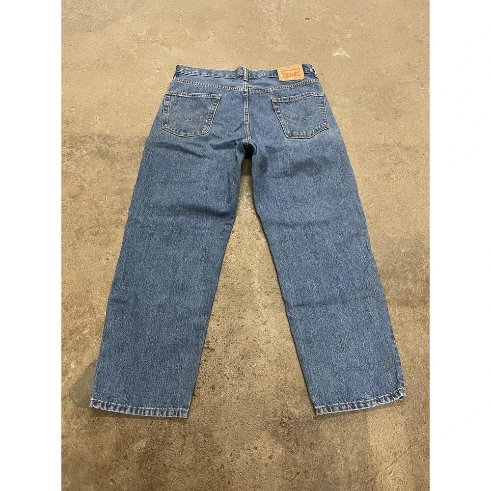 Levis 550 Jeans Mens 36x29‎ Medium Wash Blue Relaxed Tapered Zip Fly Denim